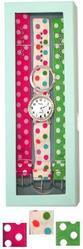 Stainless Steel Multi-color Multi-band Ribbon Watch Setstainless 
