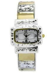 Stainless Steel Backed Designer Bangle Watchstainless 