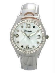 Stainless Steel Backed Crystal Designer Bangle Watchstainless 