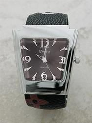 Stainless Steel Backed Flower Designer Bangle Watchstainless 