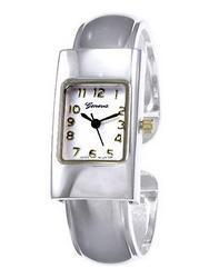 Stainless Steel Backed Designer Two-tone Bangle Watchstainless 