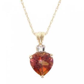 Yellow Gold Pendant w/ Chain - Twilight Topaz Diamondyellow 