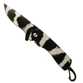 Blackout Camo Self Defense Spring Assisted Pocket Knifeblackout 