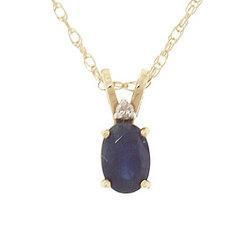 Sapphire and Diamond Gold Pendant Necklacesapphire 
