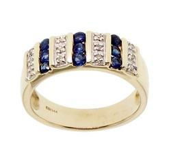 Sapphire and Diamond 14K Gold Gold Ringsapphire 