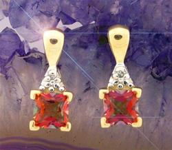 Twilight Topaz and Diamond Dangle Earringstwilight 