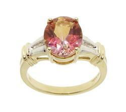 Twilight Topaz & Diamond Two-tone Gold Ringtwilight 