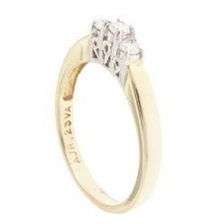 3-stone Diamond 14K Gold Aniversary Ringstone 