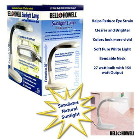 Bell &amp; Howell Sunlight Desk lamp Extends to 26 Inches