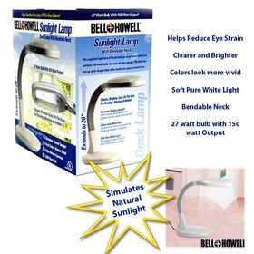 Bell &amp; Howell Sunlight Desk lamp Extends to 26 Inchesbell 