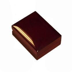 Rich Wood and White Leather High Fashion Jewelry Gift Box