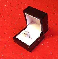 High Fashion Cherry colored Wood Ring Gift Box