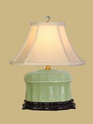 CELADON JAR LAMP O/13BMOW 6.5'celadon 
