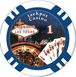 100 Jackpot Casino Clay Poker Chips - $1