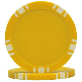 100 5 Spot Blank Poker Chips - Yellowspot 