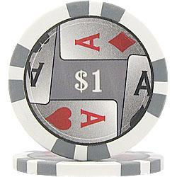 100 4 Aces Poker Chips -  $1