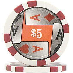 100 4 Aces Poker Chips - $5