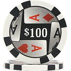 100 4 Aces Poker Chips - $100
