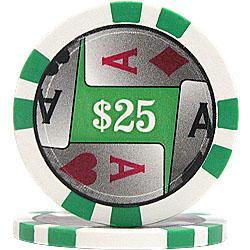 100 4 Aces Poker Chips - $25aces 