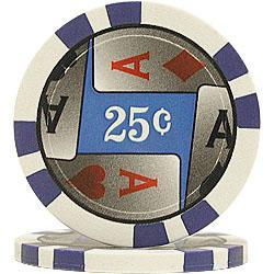 100 4 Aces Poker Chips - 25&#162;aces 