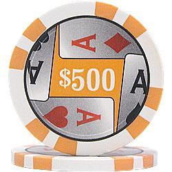 100 4 Aces Poker Chips - $500aces 