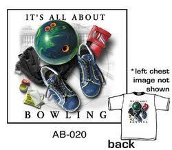 It's All About Bowling T-Shirt (White)bowling 
