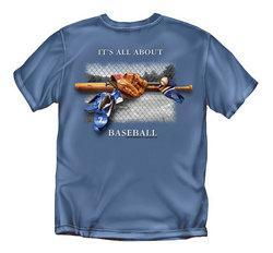 It's All About Baseball T-Shirt (Slate Blue)