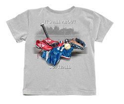 It's All About Softball T-Shirt (Grey)softball 