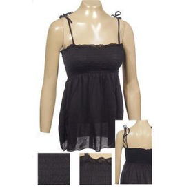 Ladies Fashion Sleeveless Smocked Top Case Pack 6ladies 