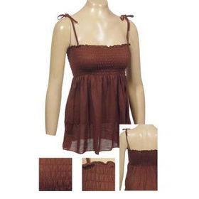 Ladies Fashion Sleeveless Smocked Top Case Pack 6ladies 