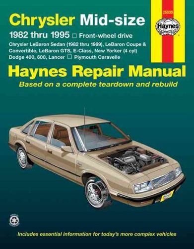 Haynes Chrysler Mid-size Cars Repair Manual, 1982-1995haynes 