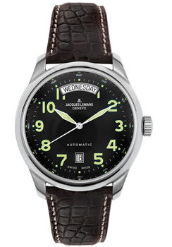 Men's Geneve/Artis Black Alligatormen 