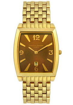Men's Goldplated Brown Dialmen 
