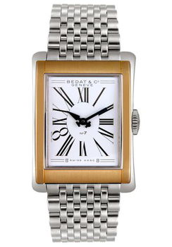 Men's No 7 Stainless Steel 18k Yellow Gold Bezelmen 