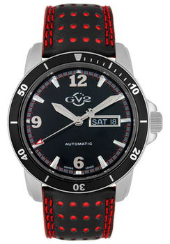 Men's Explorer Automatic Black/Red Leathermen 