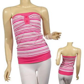 Ladies Fashion Tube Top W/ Decorative Buttons Case Pack 6ladies 