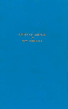 Survey of Cripples in New York Citysurvey 
