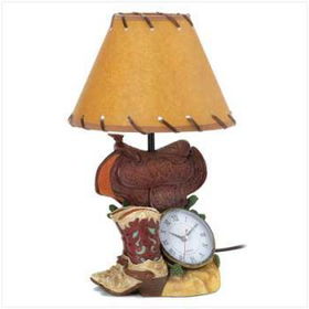 Cowboy Table Clock/ Lamp Case Pack 1cowboy 