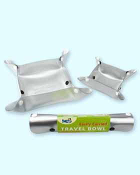 Silver Small Size Travel Bowl Case Pack 6silver 