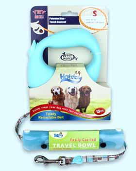 Baby Blue Small Leash and Small Travel Bowl Set Case Pack 6baby 