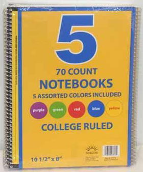 1 Subject 70 Sheets College Ruled Case Pack 60