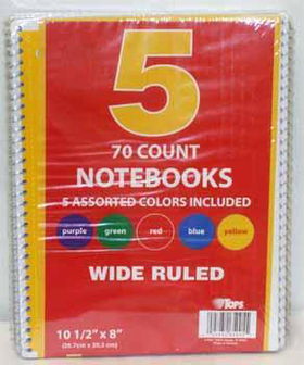 1 Subject 70 Sheets Wide Ruled Case Pack 60