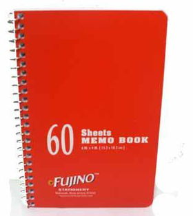 6X4 60Ct. Side Spiral Memo Pad Red Case Pack 72side 