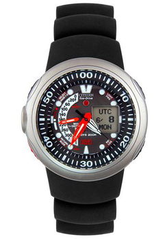Men's Aqualand Eco-Drive Multi-Function Black Rubbermen 
