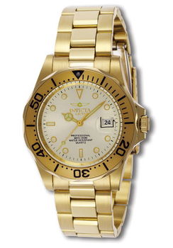 Men's Swiss Pro Diver 18k Yellow Gold Platedmen 