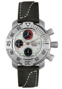 Men's Diving Team Chronograph Black Leathermen 