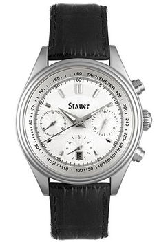 Men's Automatic Chronograph Black Leathermen 