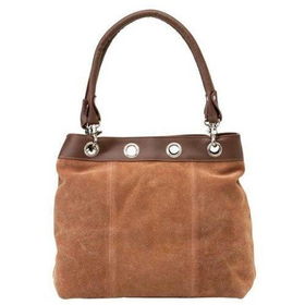 Brown Suede Leather Purse