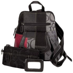 Black Multi Backpack Purseblack 