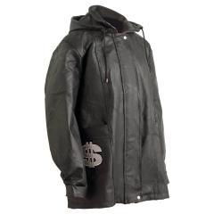 Hand-Sewn Pebble Grain Genuine Leather King Logo Jacket